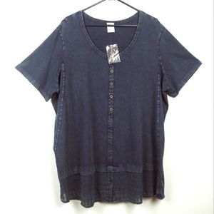BLAIR Woman Top Navy Size 3XL